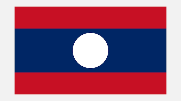 Vector laos flag with original color