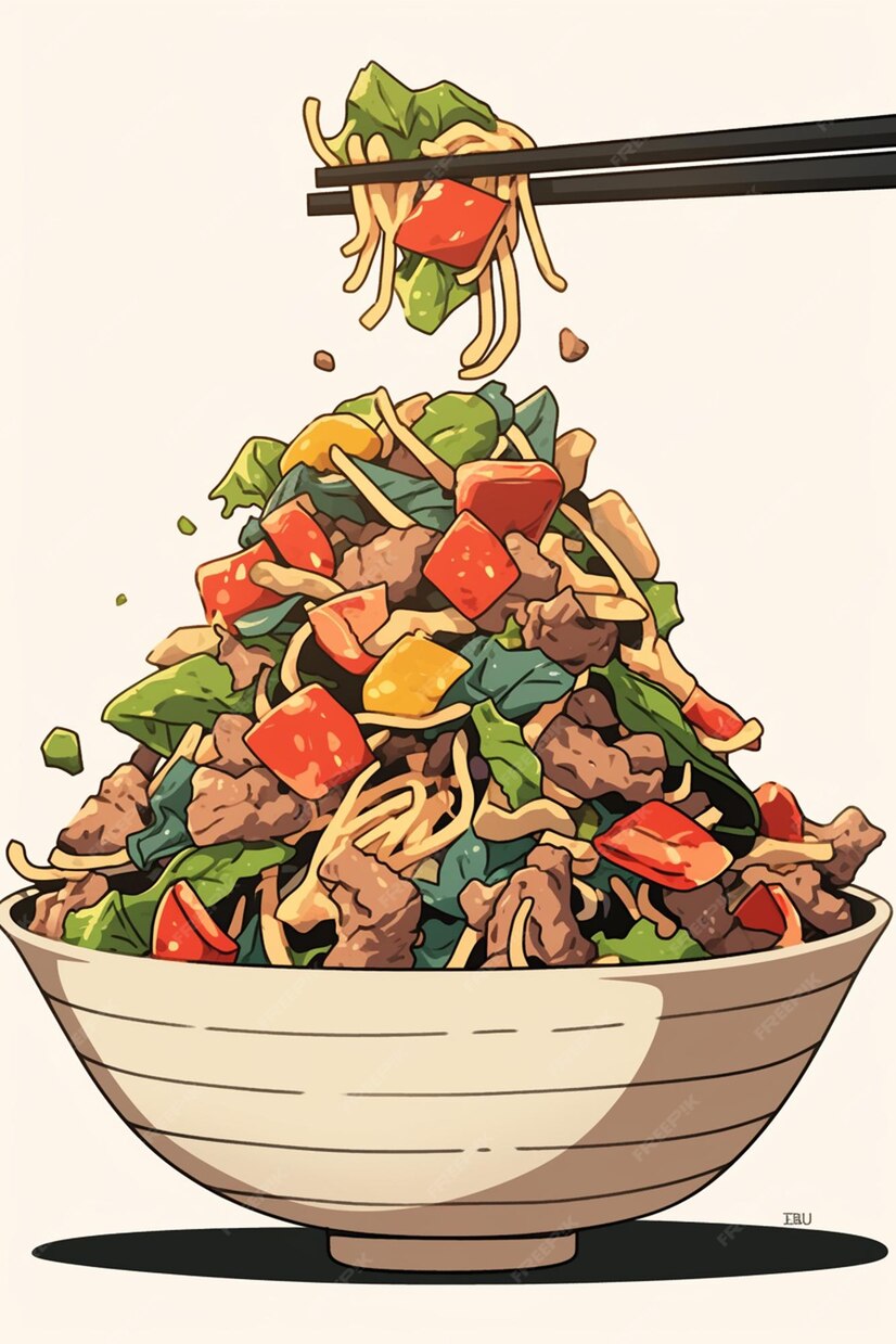Premium Vector Laotian Laap and Minced Meat Salad Premium Vector Laotian Laap and Minced Meat Salad