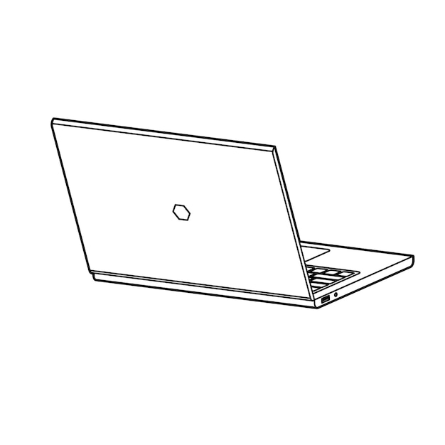 Vector laptop back