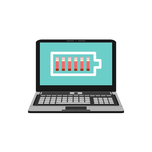 laptop battery vector icon.vector illustration design