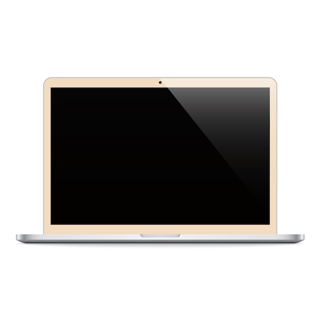 Laptop beige color with black screen