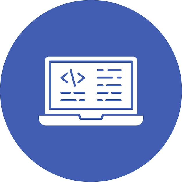 Laptop Codering icoon vector afbeelding Kan worden gebruikt voor Web Hosting