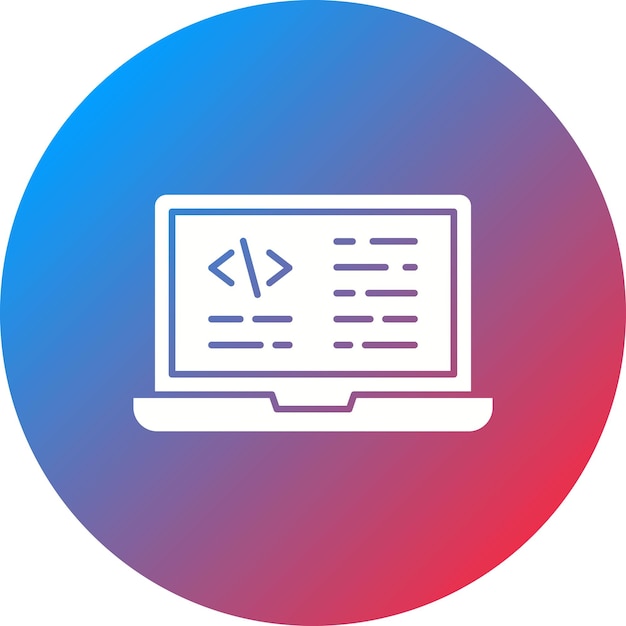 Laptop Codering icoon vector afbeelding Kan worden gebruikt voor Web Hosting