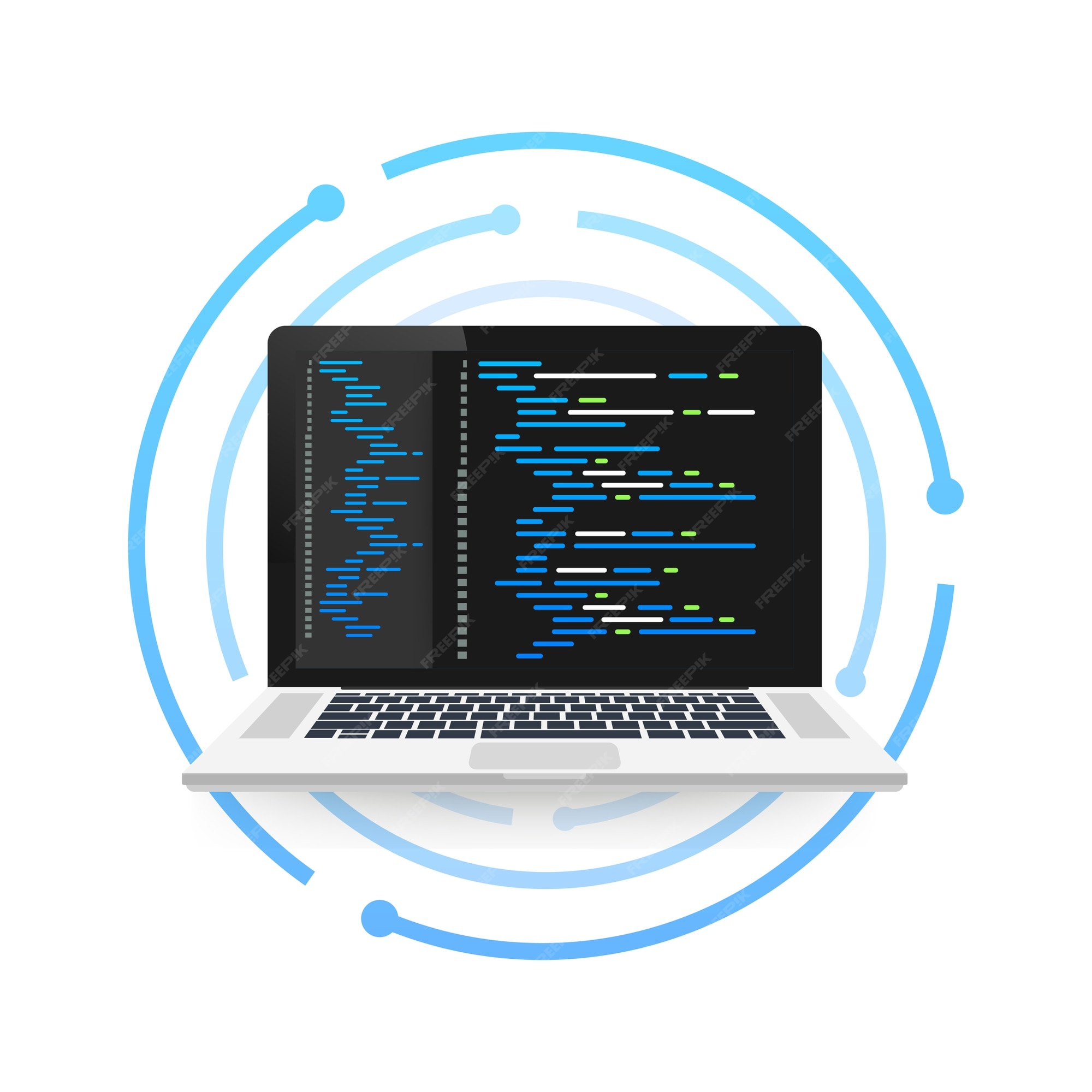 Premium Vector | Laptop coding concept. web developer, , programming ...