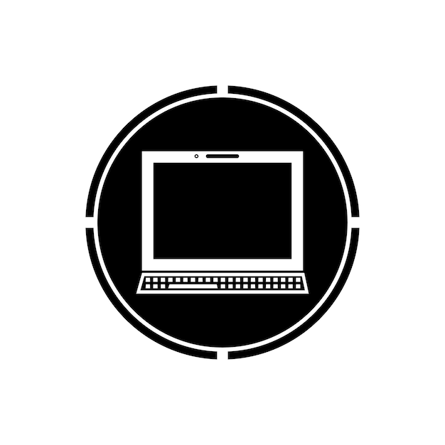 Vector laptop computer icon template