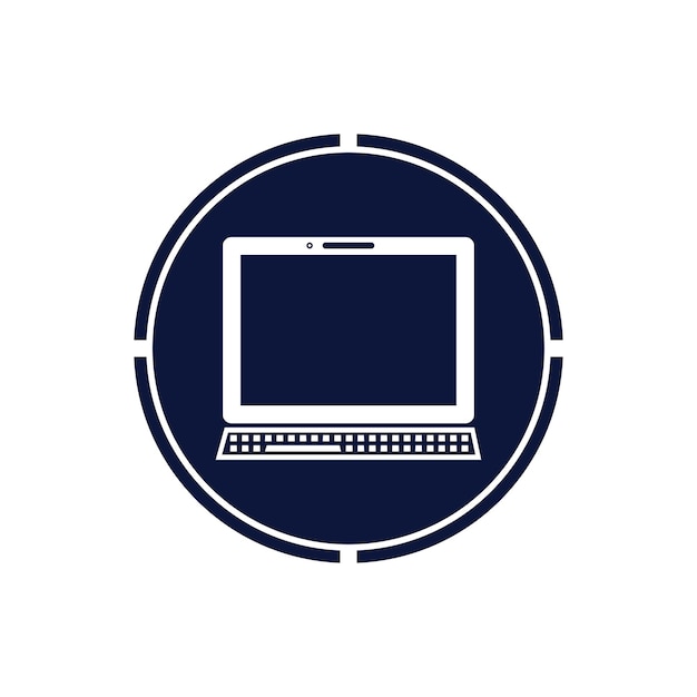 Laptop computer icon Template