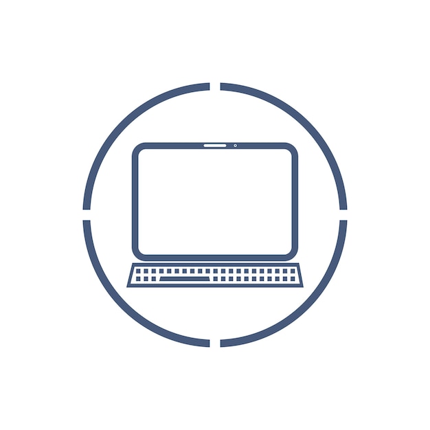 Vector laptop computer icon template