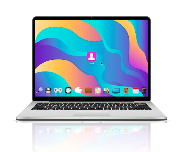 laptop computers set in different styles