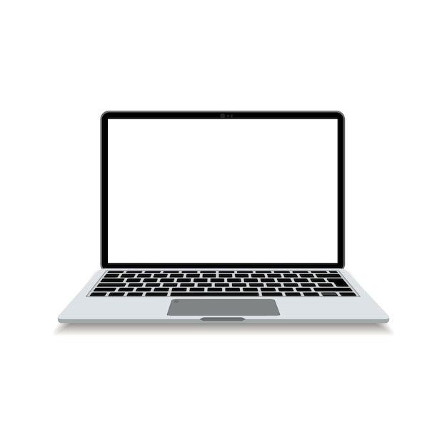 laptop flat opened computer screen with keyboard