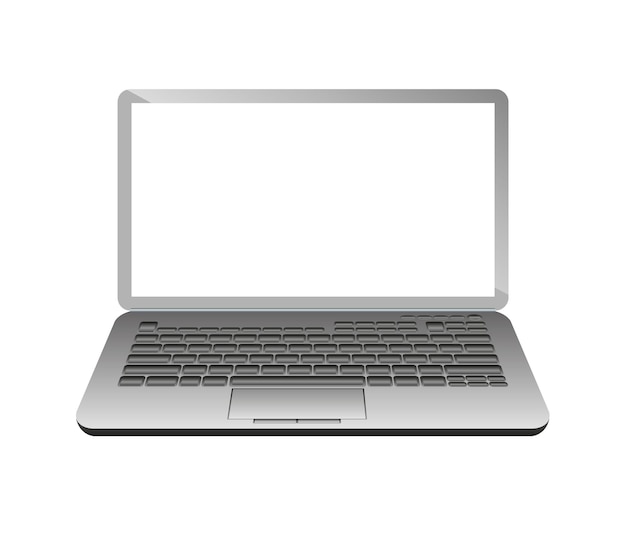 Laptop geïsoleerd op een witte achtergrond. Vector illustratie. Eps 10.