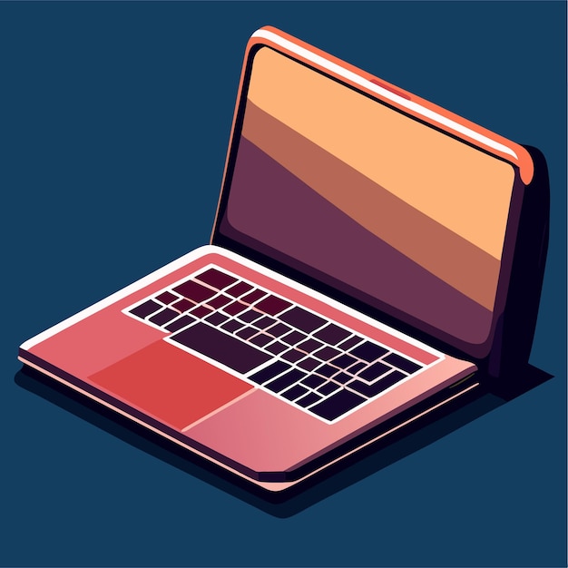 Vector laptop illustration or laptop mockup