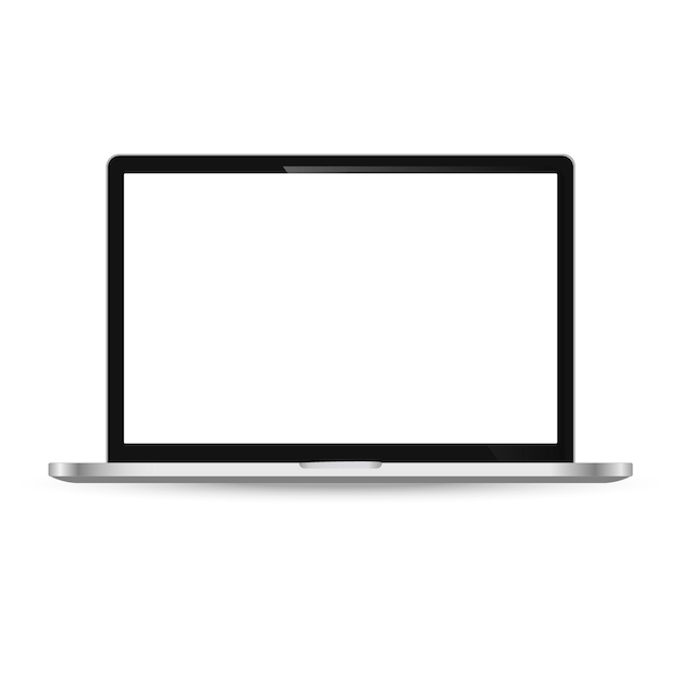 Laptop Isolated on White Background Vector Illustration