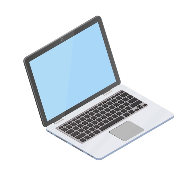 웹 배경 디자인을 위한 노트북 아이소메트릭 아이소메트릭 노트북 현대 디지털 기술 개념