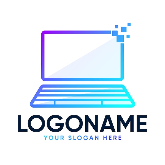 Laptop-logo ontwerp
