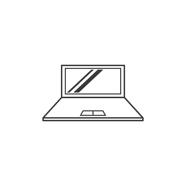 Laptop logo pictogram vectorillustratie