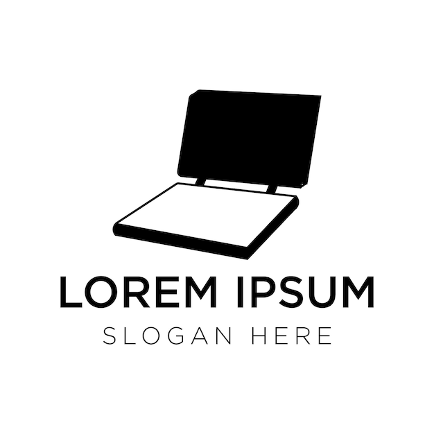 Laptop logo vectorillustratie geïsoleerd op witte achtergrond