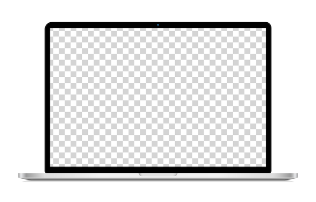 Modello di macbook per laptop con schermo vuoto