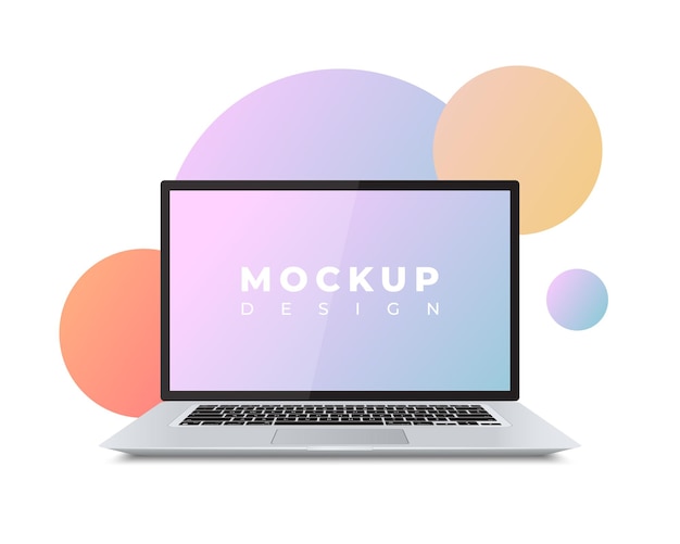 Laptop mockup realistic laptop vector illustration