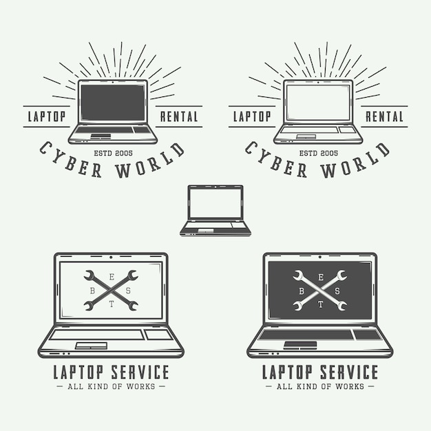 Laptop or pc logo