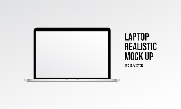 Vettore laptop realistico mock up