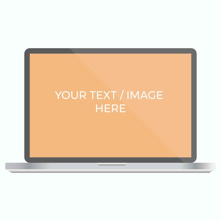 Vector ノートパソコンの現実的なモックアップ