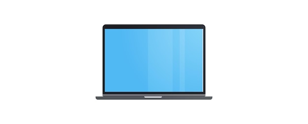 ラップトップとテクノロジーのフラットベクトル図