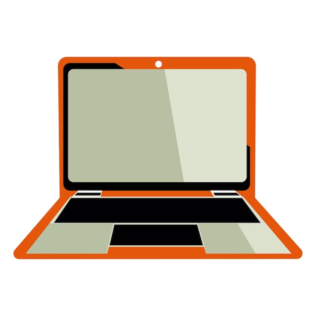 Vector laptop transparante achtergrond vector