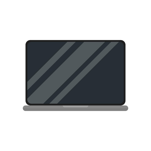 Vettore illustrazione dell'icona piatta del portatile vector