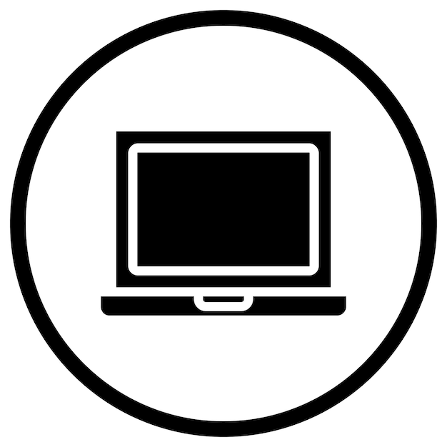 노트북 터 아이콘 디자인 일러스트레이션