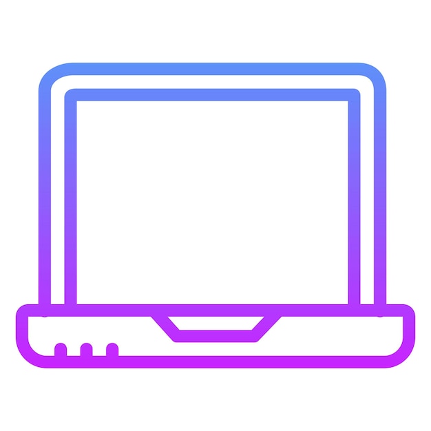 Laptop vector icon illustration of Technology iconset