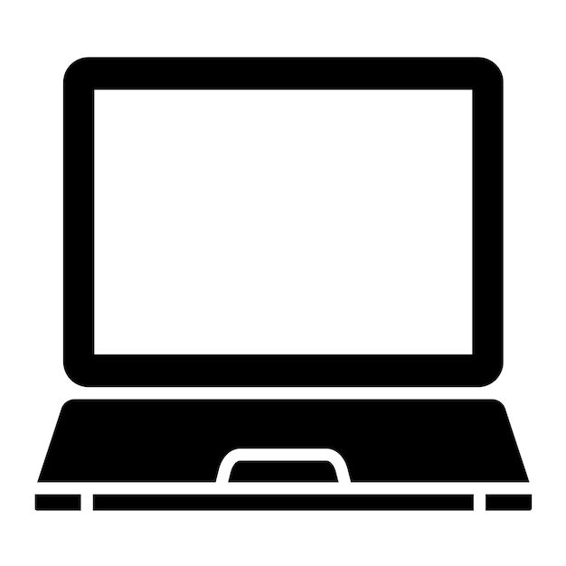 Laptop Vector Illustration Style