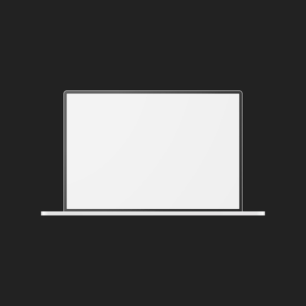 Laptop vector mockup. Computer screen template.