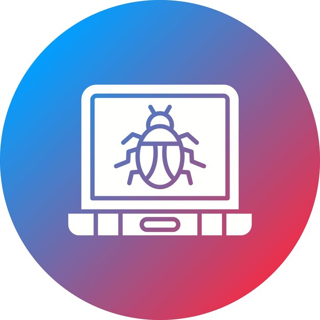 Laptop Virus icoon vector afbeelding Kan worden gebruikt voor Cyber Security