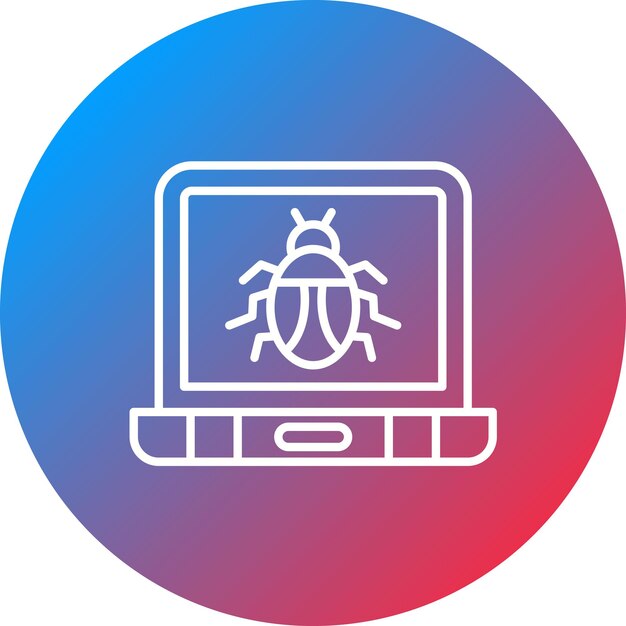 Laptop Virus icoon vector afbeelding Kan worden gebruikt voor Cyber Security