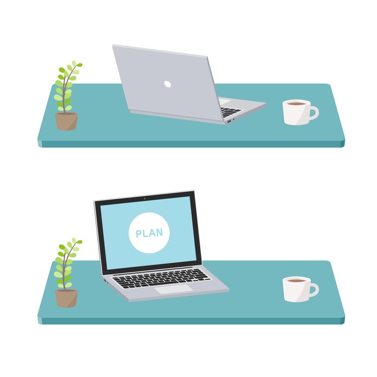 Laptop voor en achter.