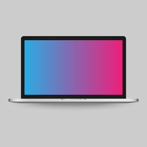 Vector laptop with modern technology communication royaltyfree vector art pattern