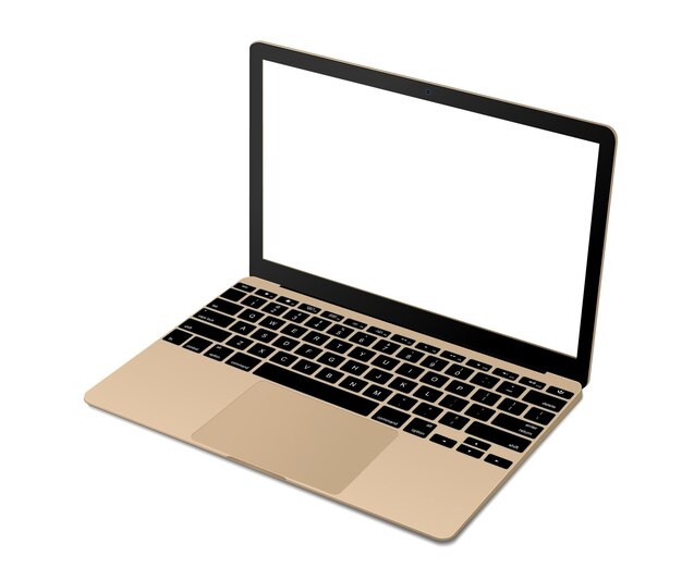 白い画面に「macbook pro」と書かれたラップトップ。