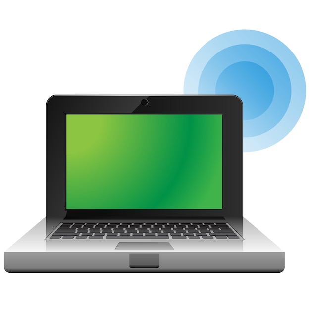 Vettore illustrazione di vettore di colore dell'icona dei computer portatili