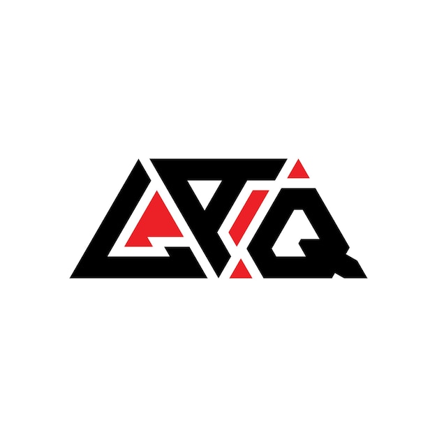 LAQ triangle letter logo design with triangle shape LAQ triangle logo design monogram LAQ triangle vector logo template with red color LAQ triangular logo Simple Elegant and Luxurious Logo LAQ