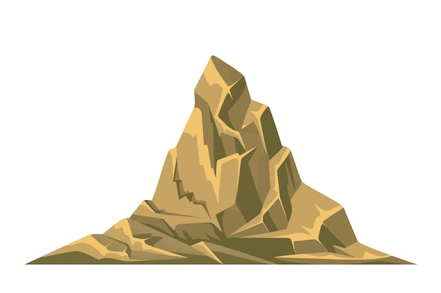 Premium Vector | Large bare rocky mountain