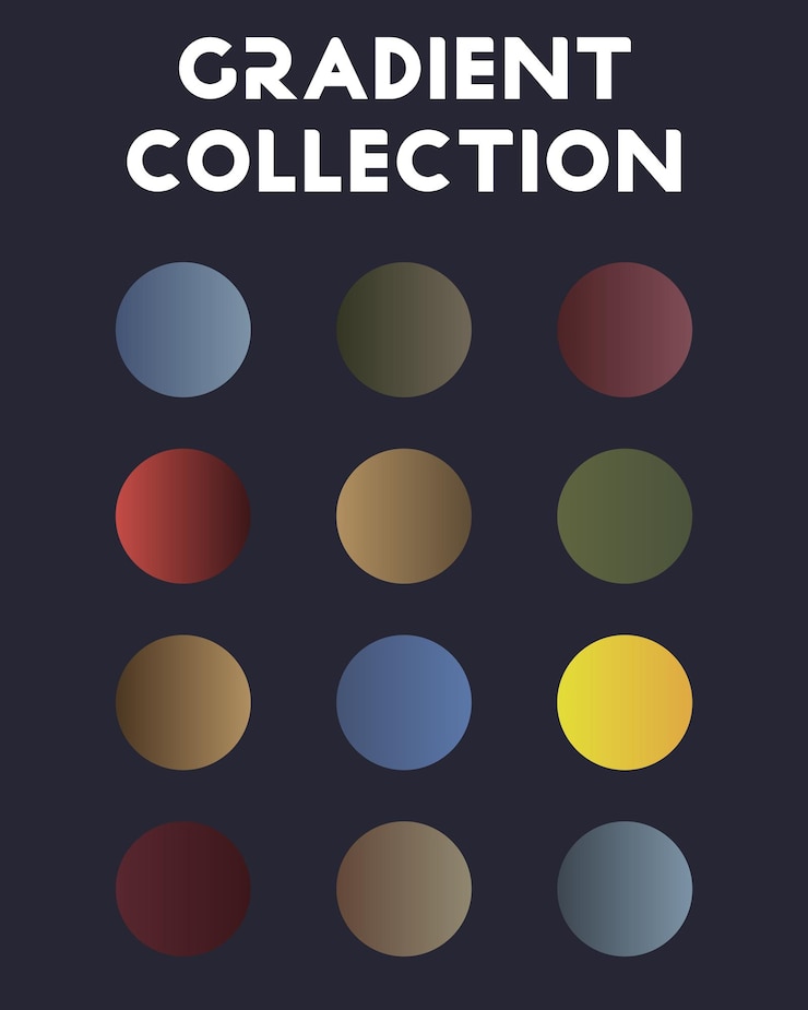 Vector large catalog of bright gradients. vector illustration