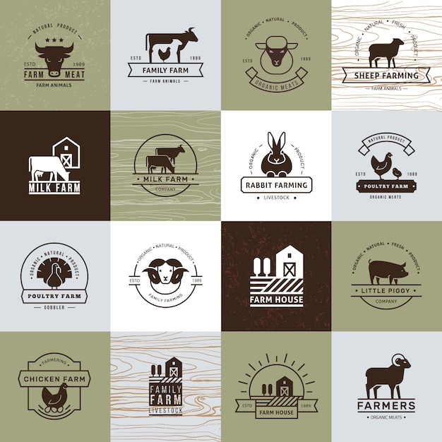 Vector a large collection of vector logos for farmers, grocery stores and other industries.