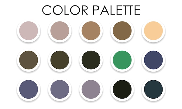 Large color palette. Color samples. Vector illustration