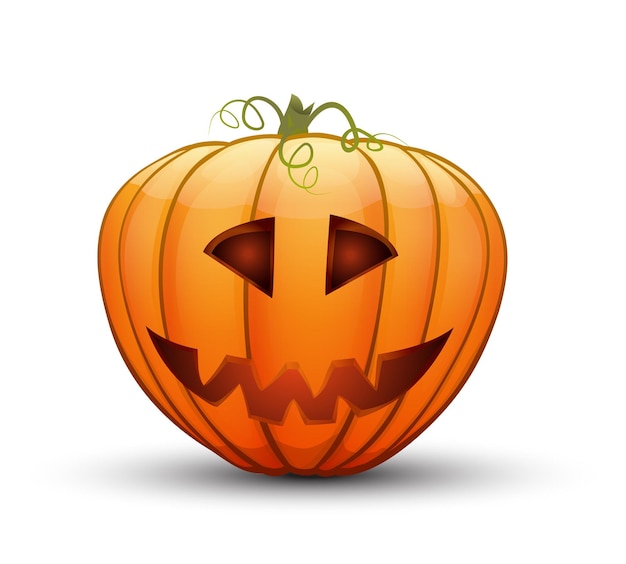 A large festive pumpkin. Vector illustration in cartoon style