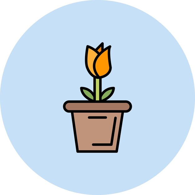 Large Flower Pot icon vector image Can be used for Spring