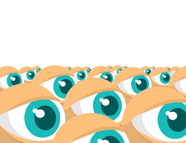 Large group of eyeballs as texture