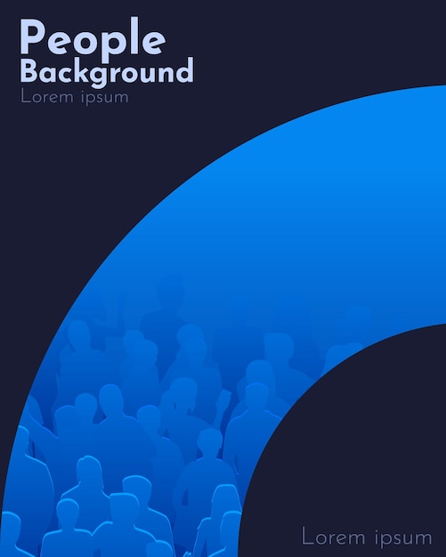 Large group of people background people crowd concept vector illustration