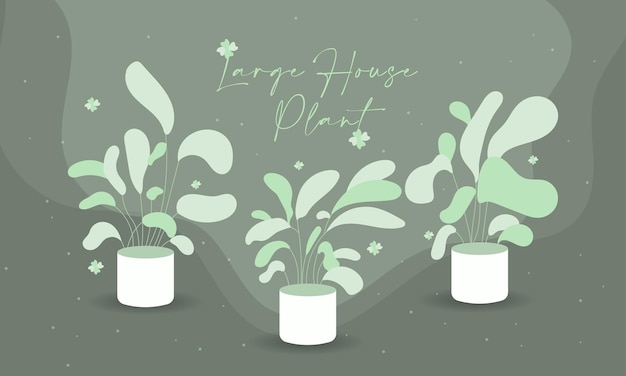 Vector large house plant illustration