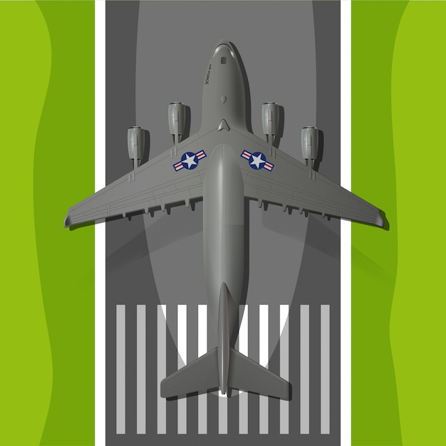 Вектор Большой военный десантный самолет