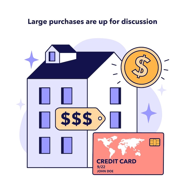 Vector large purchases are up for discussion separate family budget household